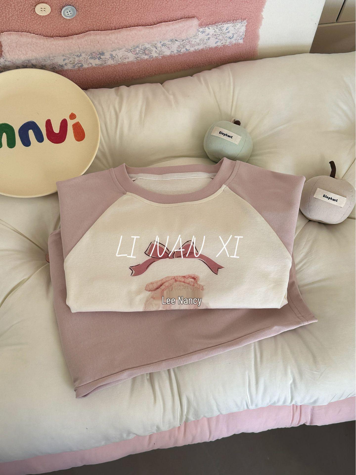 

Children s Cartoon Raglan Sleeve Pajama Set - Spring 2025 130 cm