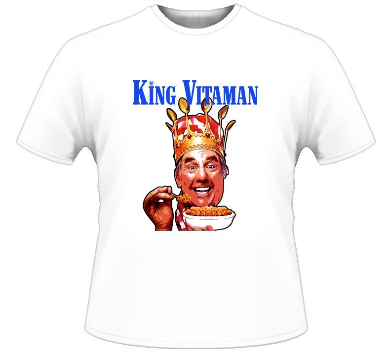 King Vitaman Cereal Box Funny Joke Crown white T Shirt M