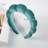 Bandeau Spa Velours Or - Cerceau Éponge Haut Crâne Tendance pour Maquillage et Soin de la Peau.