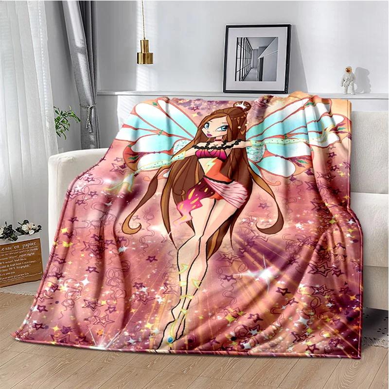 Butterfly Fairy Winx Club Ballet Girl Soft Plush Blanket,Flannel Blanket Throw Blanket for Living Room Bedroom Bed Sofa Picnic