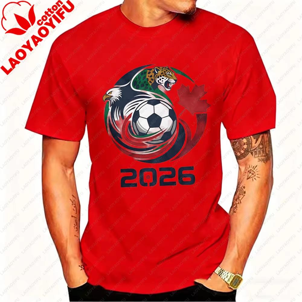 Men's Sports T-shirt 2026 USA Canada Mexico Soccer T-Shirts Eagle Jaguar Graphic Tee Football Fans 2026 FIFA World Cup Shirt Streetwear Hot Product