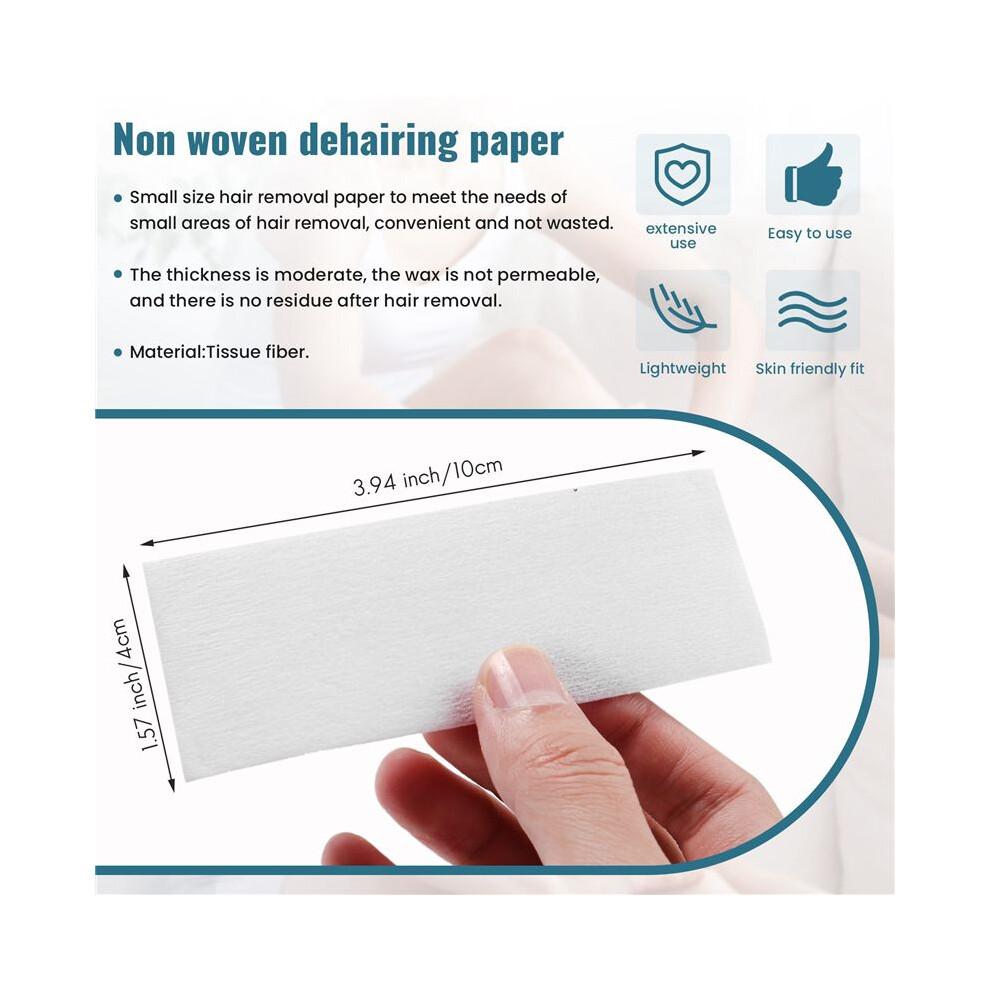 100 PièCes / Ensemble Papiers DéPilatoires Tissu Non Tissé pour Visage Cou Bras Jambe Corps éPilation Papier Cire Outils de Beauté