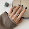 Ring Letters Carving Niche Design Fashion Jewelry Women Opening Ring Vintage Ring Korean Style Ring