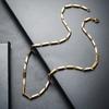 Titanium Steel Bamboo-shaped Diamond Necklace for Men, Trendy and Versatile Collarbone Chain for Women, Simple and Unique, High-end Niche Jewelry