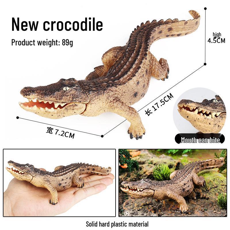 Heartfelt Children s Cognitive Animal Models: Nile Crocodile, Wild Boar, Saltwater Crocodile, Chinese Alligator, Caiman Toy.