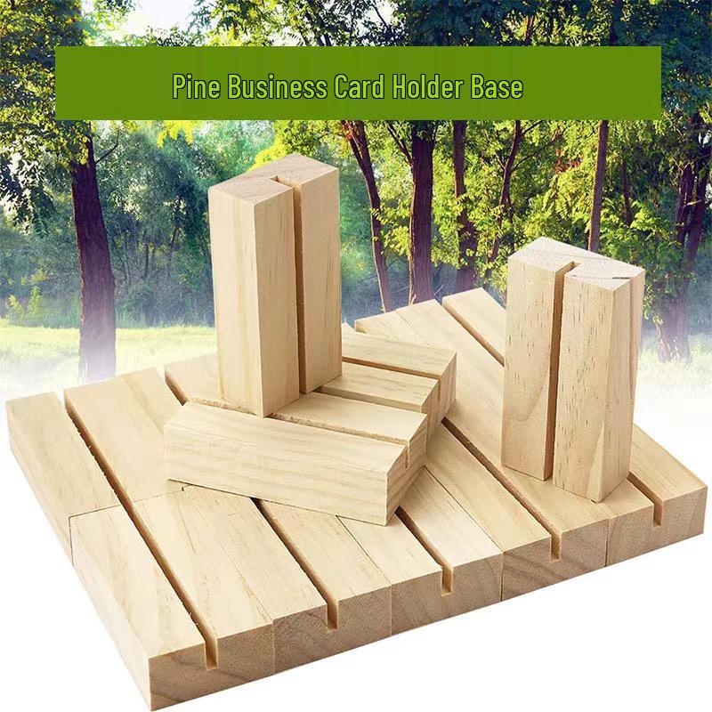 

Pine Wood Blocks for DIY Projects: Solid Wood Carving, Printing, and Card Slot Base 7*3.5*1.8 cm