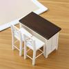 1/12 Miniature Dollhouse Furniture Metal Bar Table and Chair Set for Realistic Dollhouse Scene Display Decoration
