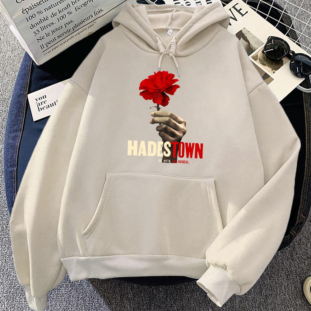 Musikalische Hadestown Hoodies für Damen/Herren Winter Lässige Druck-Sweatshirts Roupas Femininas Sudaderas Tasche Fleece Damen-Hoodie