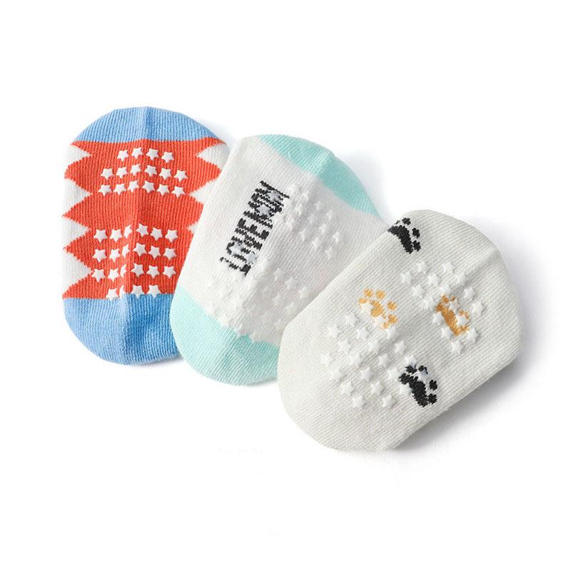 Kids Socks Cartoon Animal Pattern Cotton Non-Slip Floor Socks for Boys Toddler All-Season
