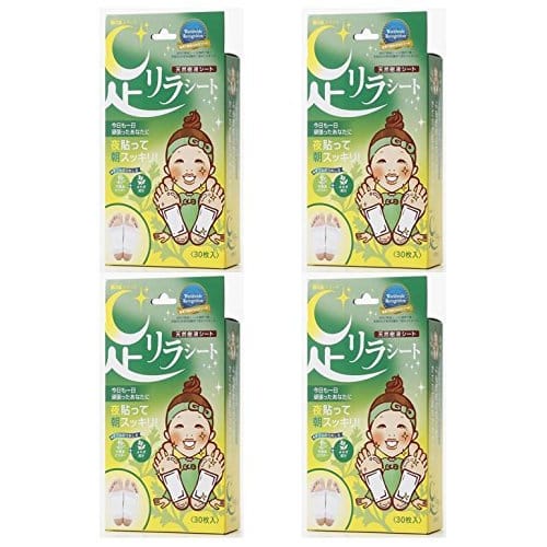 Foot Relax Sheets, Mugwort, 30 Sheets (Value Pack of 4 Boxes)