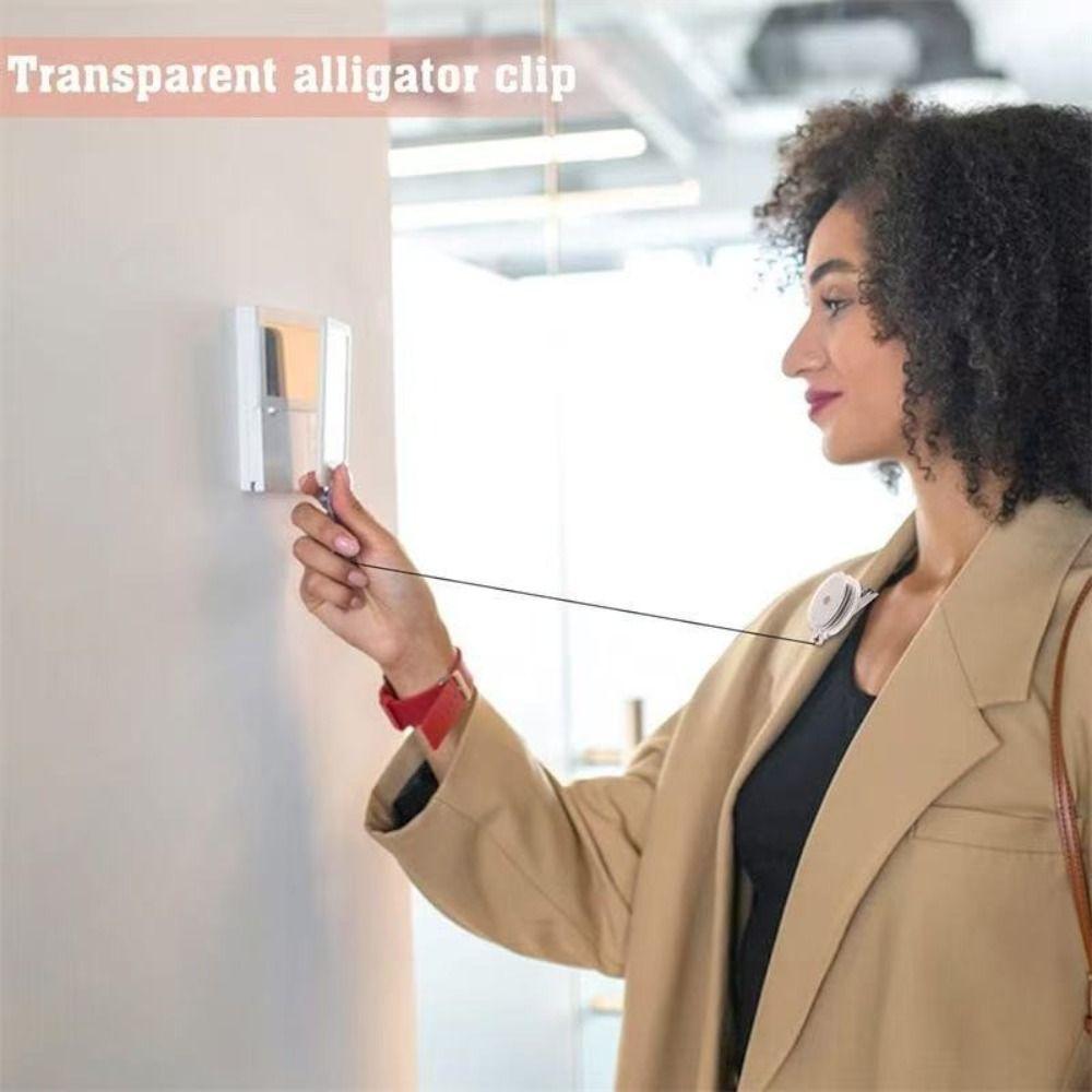 Clear Transparent Retractable Badge Reel Plastic Material Name Tag Clip Badge Holder  Student Use