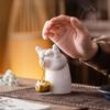 Buddha Hand Lotus Räuchergefäß Keramik Aromatherapie für Wohnkultur Meditation Achtsamkeit Schreibtisch Zen