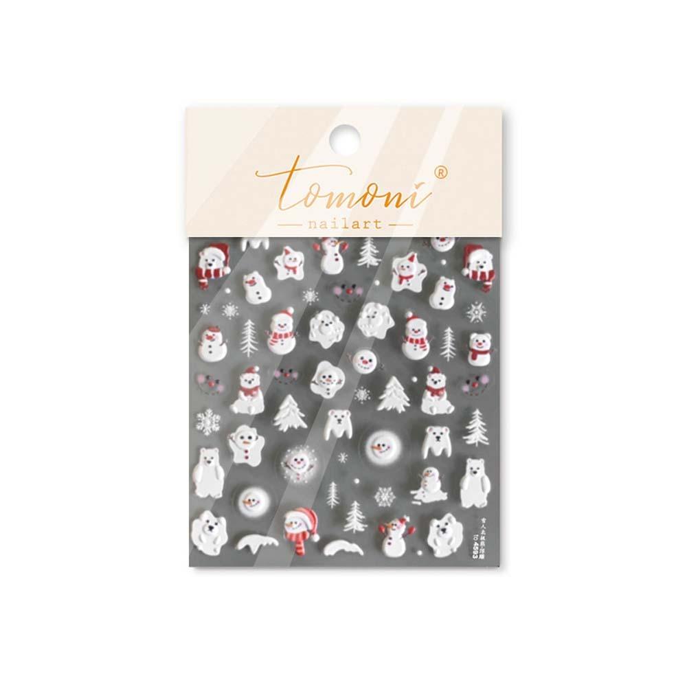 5D  Christmas Nail Sticker Nail Accessories Xmas Nail Decoration  Winter