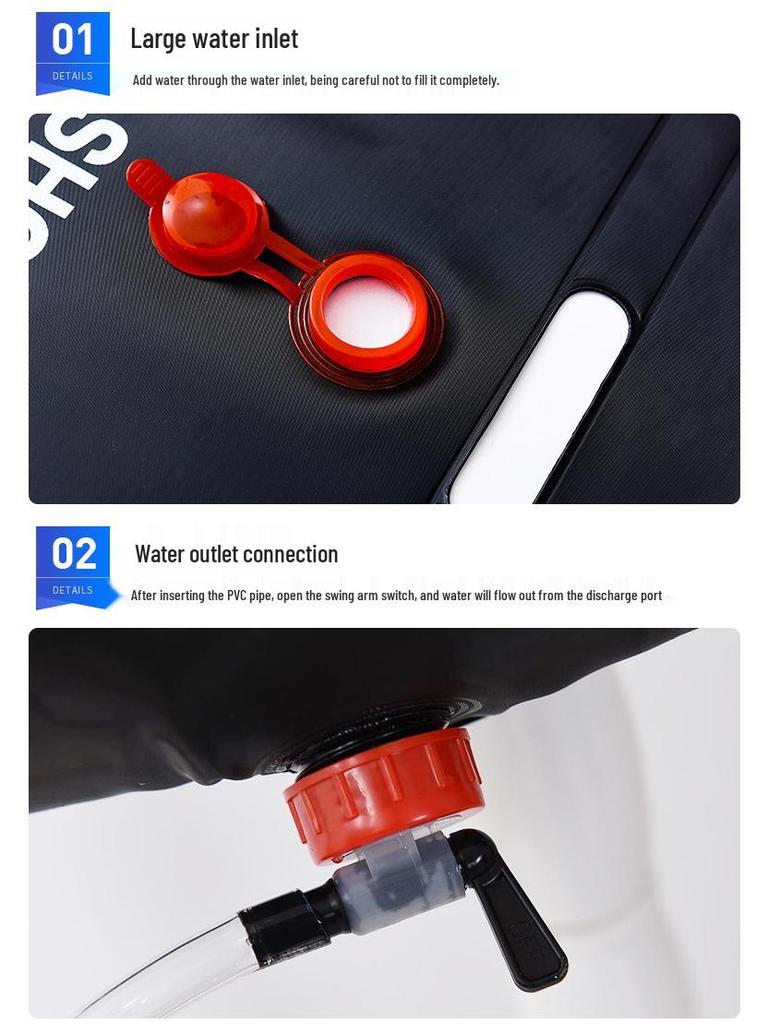 20L Solar Shower Bag for Camping - Outdoor Water Bag
