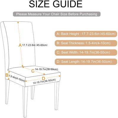 1/2/4/6PCS Stretch Dining Chair Cover Spandex Elastic Chair Cover Seat Cover Office Slipcover Restaurant Wedding Banquet Hotel