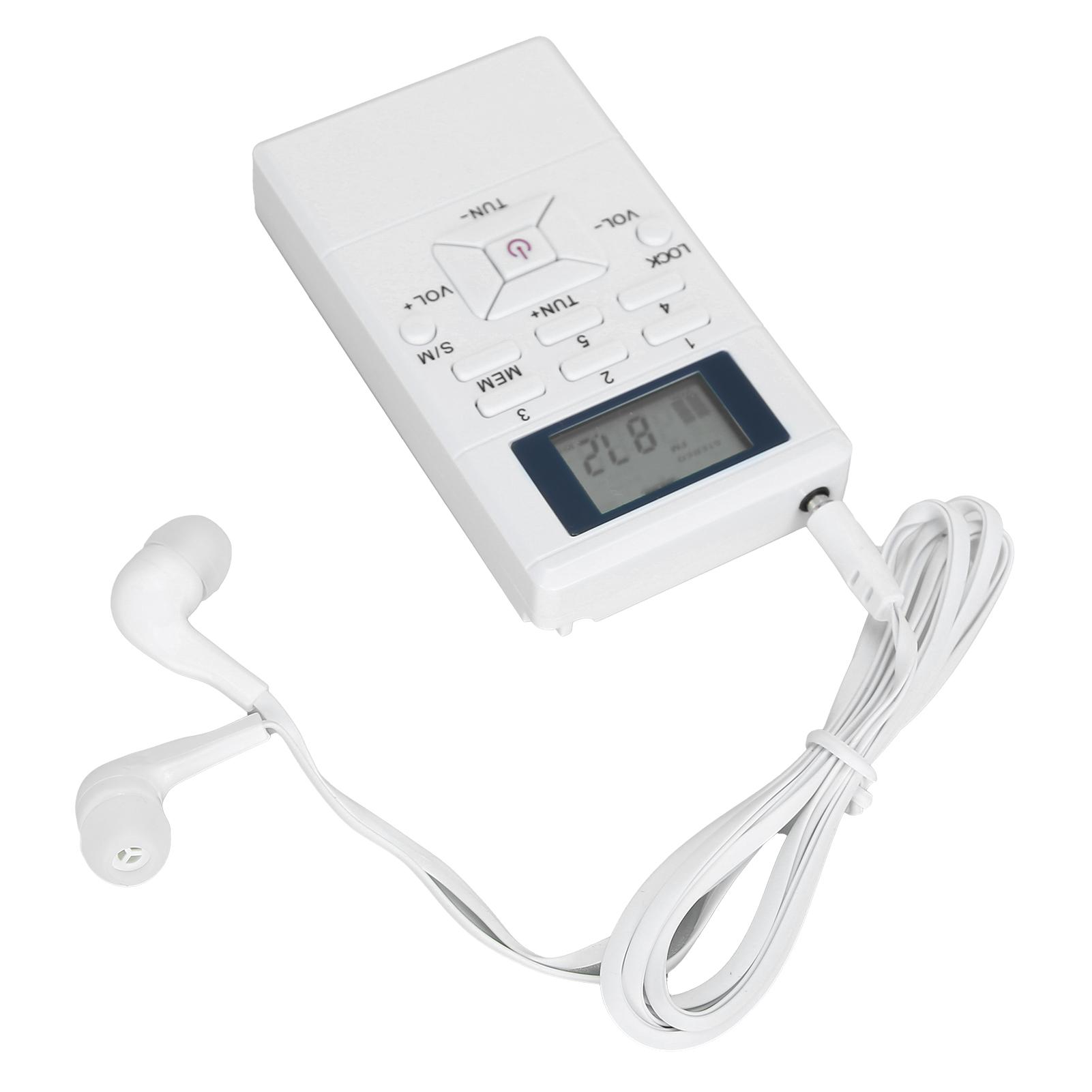 

QQT102 Professional Radio Portable FM Stereo Receiver with LCD Display Earphone