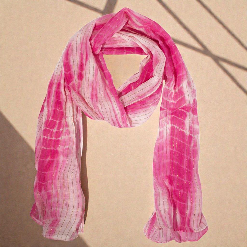 Nomad Sari Party Shine Scarf – Perfect Pink (180×50cm)