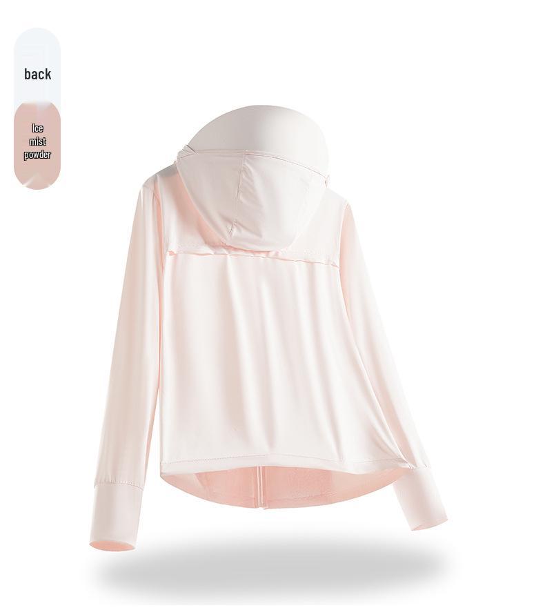 UPF100+ Ice Silk Sun Protection Jacket with Removable Brim - Anti-UV, Cooling, Breathable for Outdoor Use