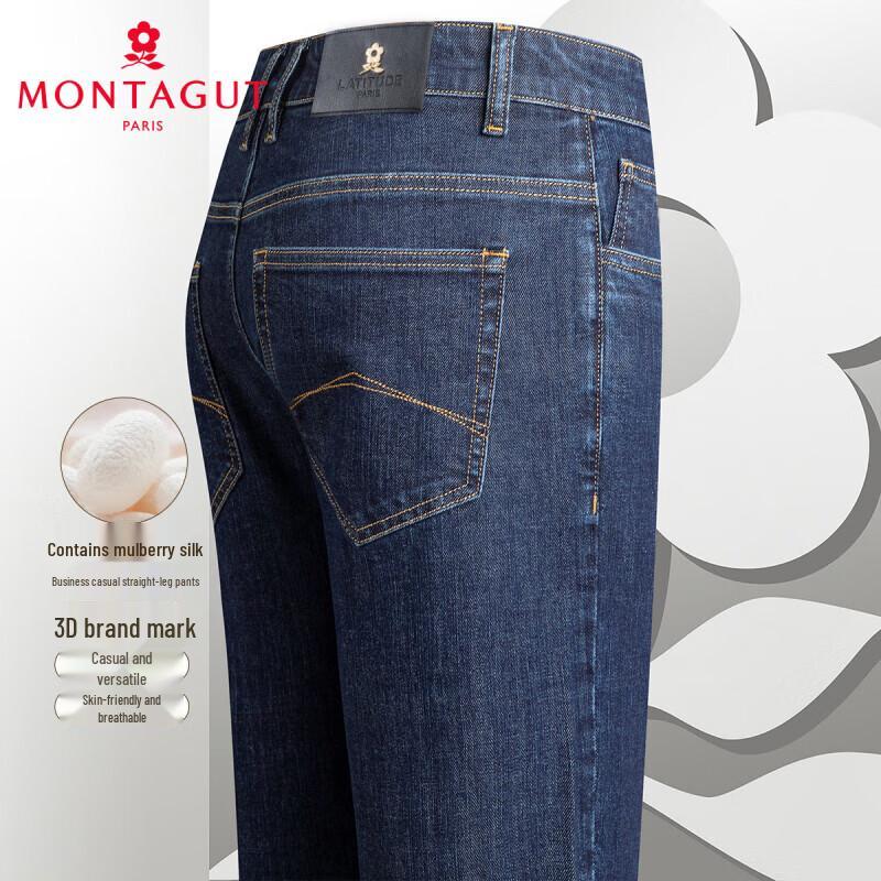 

Мужские джинсы прямого кроя из смесового шелка MONTAGUT 35