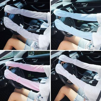 Large Size Ice Sleeve Gloves Women's Summer Driving Sun Protection Arm Sleeves Loose Breathable Arm Guard UV Outdoor