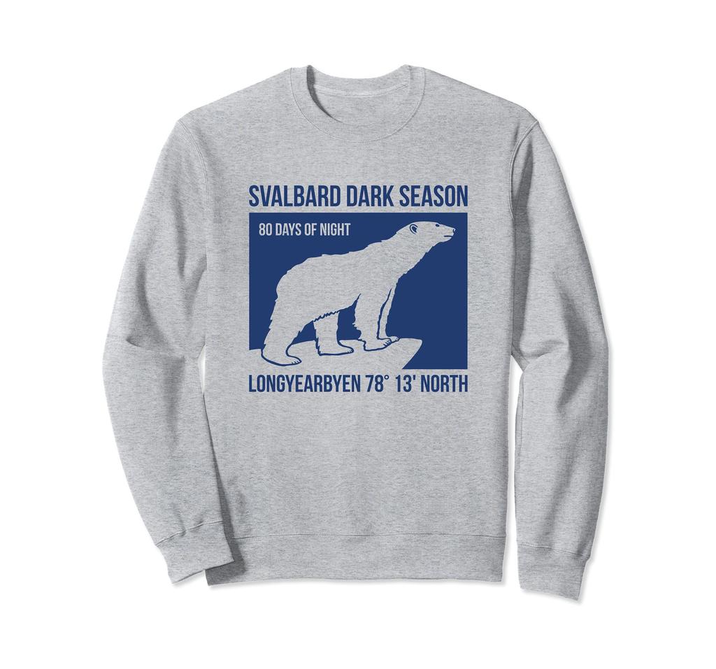 Svalbard Dark Season Polar Bears | Longyearbyen Norway Bear Sweatshirt