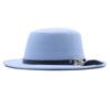 Nouveau chapeau haut de forme à dessus plat pour l'automne et l'hiver, accessoires en fourrure de lapin, chapeau en laine, chapeau panama jazz, chapeau en feutre à larges bords