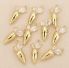 Liangfei 18k Gold Plated Carrot Pendant with Diamonds - Cute Cartoon Charm DIY Jewelry Accessory