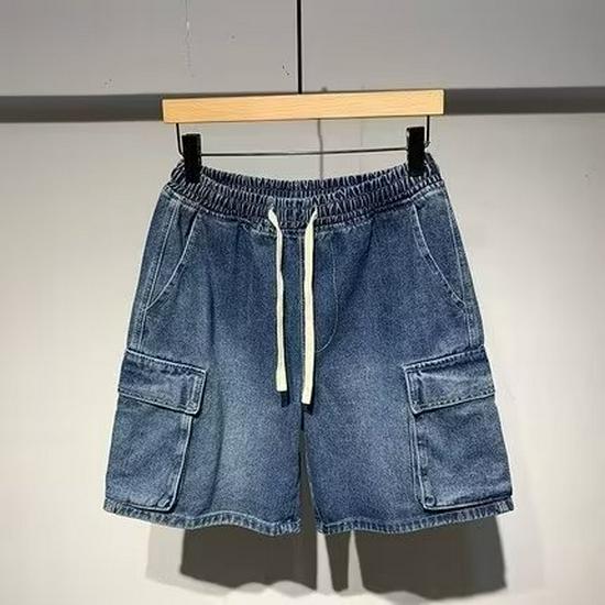 Summer Denim Mid-Length Casual Loose Straight Shorts - Live Broadcast Style