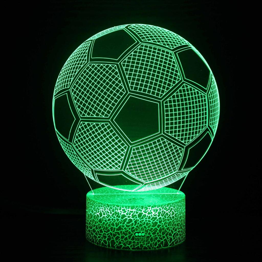 Five Major Leagues Football Club Team Standard 3D Night Light LED Colorful Touch Remote Control Night Light