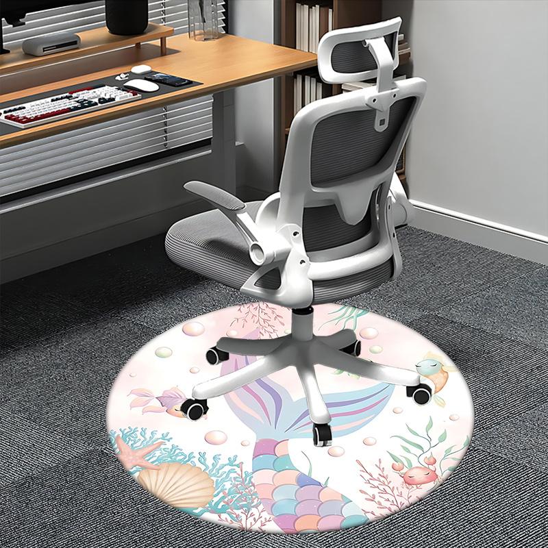 

Коврик для офисного кресла в виде хвоста русалки, Декор с морской жизнью для домашнего офиса, гостиной, спальни, Идея для подарка1118031a 80cm by 80cm