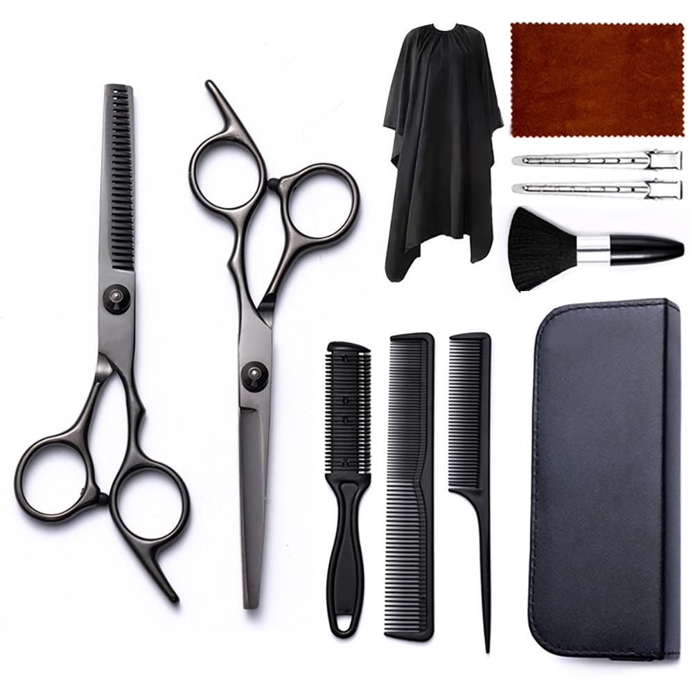 Hairdressing Scissors Set: Colored Straight-Tooth & Thinning Bangs Scissors for Professional Stylists
