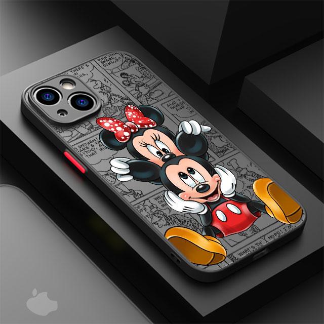 Χαριτερινή Θήκη Κινητού Mickey Minnie για Apple iPhone 15 16 Pro XS Max 13 14 Plus XR SE 7 8 12 11 Pro plus Ματ