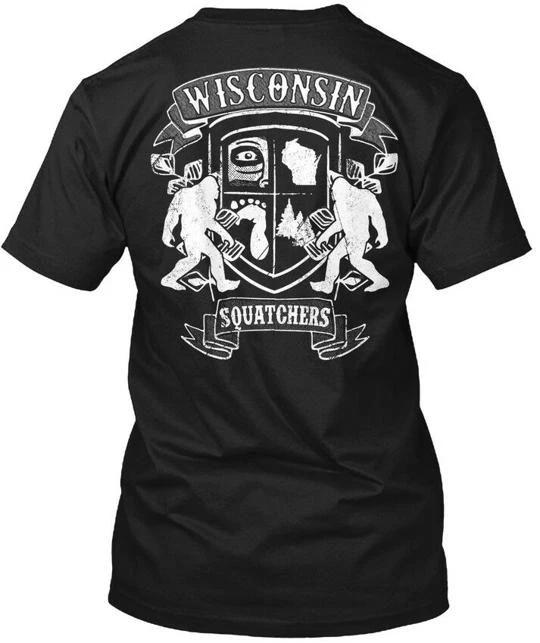 Wisconsin Squatcher Bigfoot Sasquatch Squatchers T-Shirt Made In USA S To 5XL 2XL
