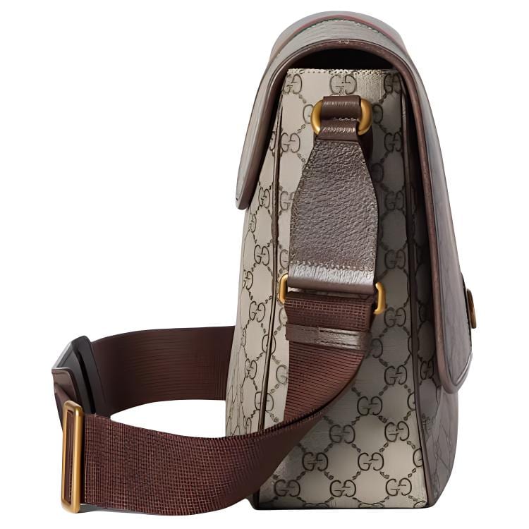 GUCCI Ophidia Canvas With Leather Shoulder Bag, Crossbody Bag Large Men's Beige & Ebony 792119-FACJQ-9741