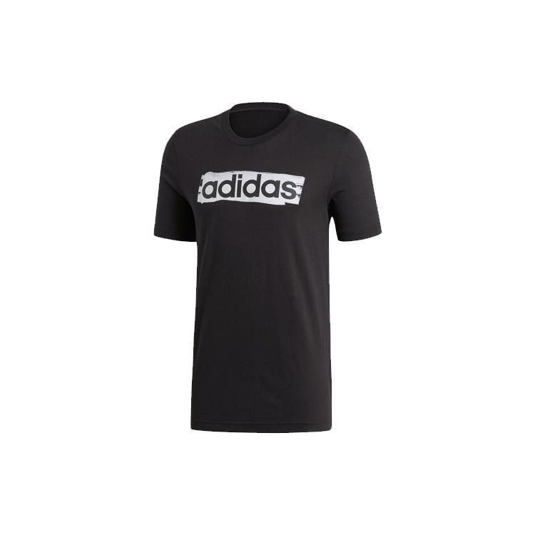 adidas E LIN BRUSH T Sports Round Neck Short Sleeve Black Men s DV3046 M
