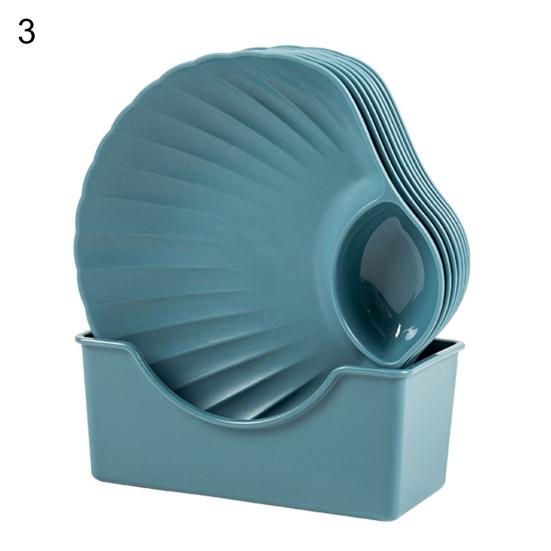 8 sztuk/zestaw kreatywne naczynia kuchenne do układania w stos 2 sekcja talerz na przekąski plastikowe niezniszczalne naczynie deserowe artykuły gospodarstwa domowego