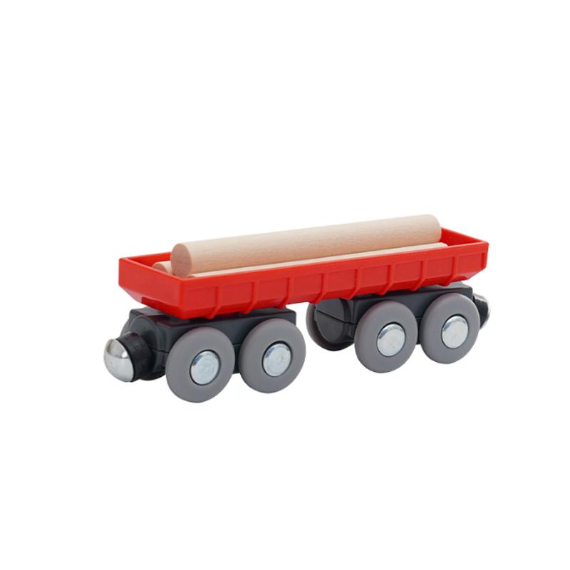 Plastic Inertial Police Car Engineering Vehicle Trailer Compatible with Wooden Thomas Train Track Toy