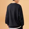 Anta Lifestyle Series Solid Color Crew Neck Pullover Long Sleeve Sweatshirt Unisex Sweatshirt Black 972348710-6