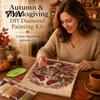 Autumn Faux Pearl Painting Kit Kit, DIY Pumpkin Turkey Art Set Sunflower 3D Wall Craft for Handmade Fall Home Decor Thanksgiving Ornaments