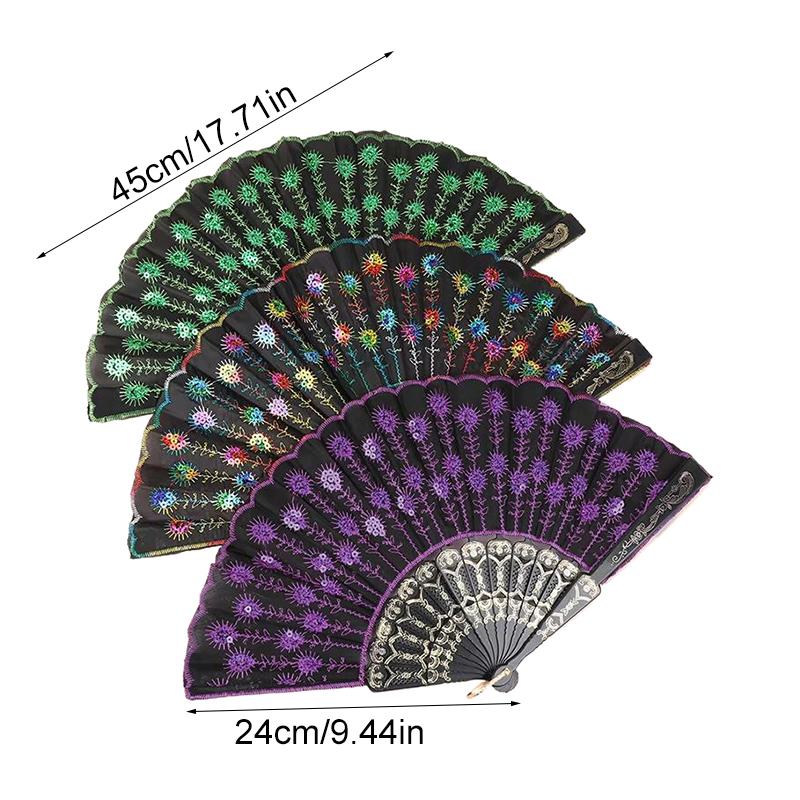 1PC Vibrant Colors Dance Performances Peacock Elegant Temperament Folding Durable Exquisite Gifts Decorated Dance Prop