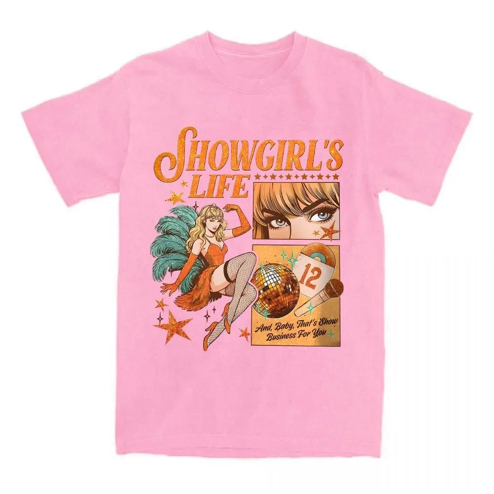 Women Tees The Life of A Showgirl Graphic T-shirt Casual Short Sleeve Tshirts for Female Unisex Streetwear Print T Shirt Classic