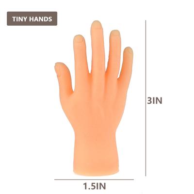 Winzige Hände, linke und rechte Hand, weiche PVC-Kunststoffhände, Mini-Fingerpuppen, kleines Händemodell