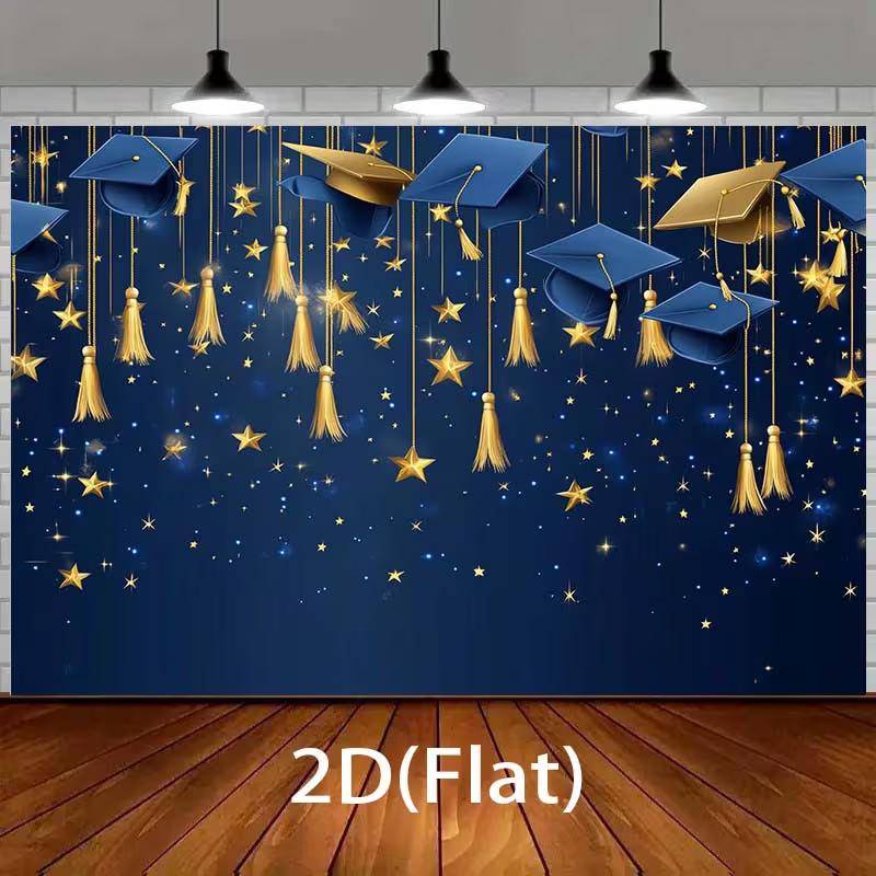 2D 2D Flat Graduation Cap Backdrop Cloth for Graduation Celebration Photoshoot Decor