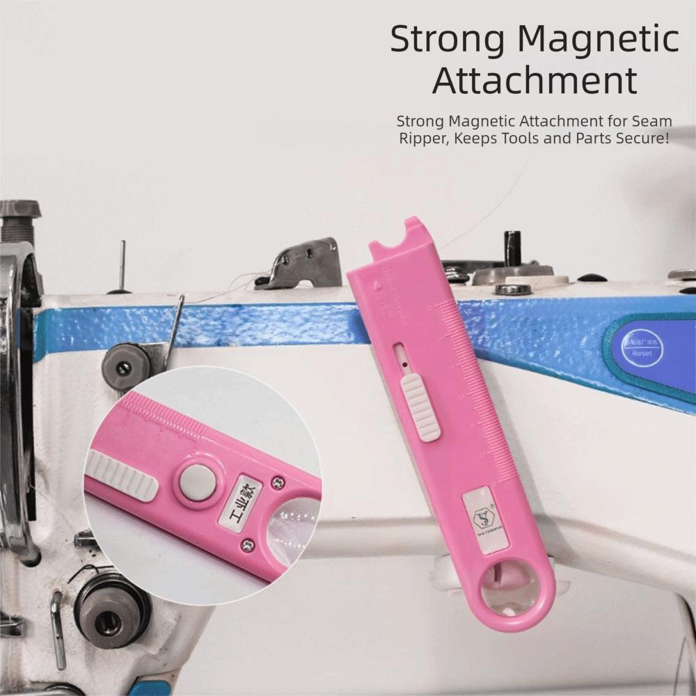 Hand Anti-prick Wire With Scale&Magnifying Glass One-second Threading Tools Needle Threader Magnetic Absorption