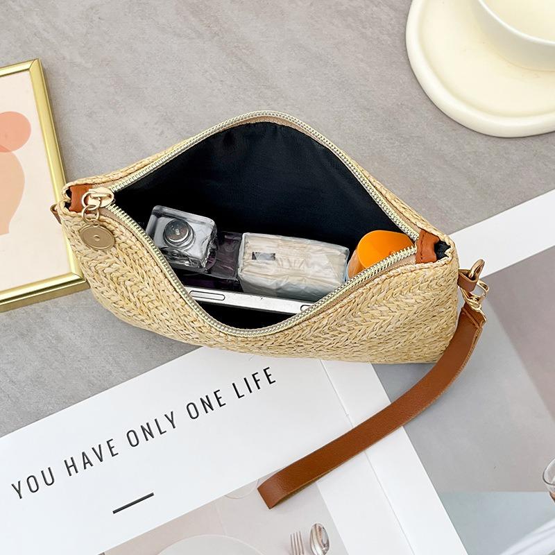 Sweet Straw Bag New Simple Shoulder Bag Messenger Bag Clutch Bag Women's Bag Straw Bag