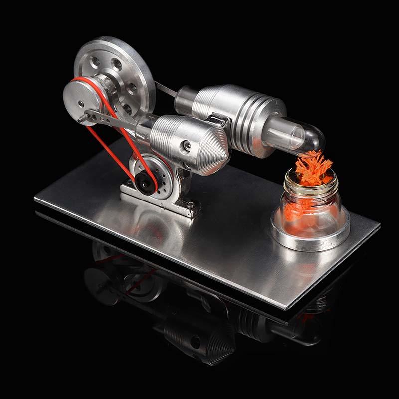 Mini Stirling Engine Model Hot Air Power Generator Motor Physics Experiment Toy