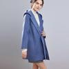 100 % Wolle Damen Wollmantel MODERN NEW SAGA Winter Warmer Wollmantel mit Kapuze Herbst Lässiger Wollmantel