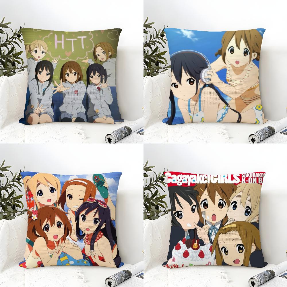 K-On Anime Pillow Case Linen Cushion Covers For Decorative Sofa Home Pillows Case Car Chair Pillows Cases