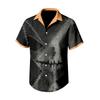 Men's Casual Short Sleeve Shirt with Halloween Print for Parties and Everyday Wear