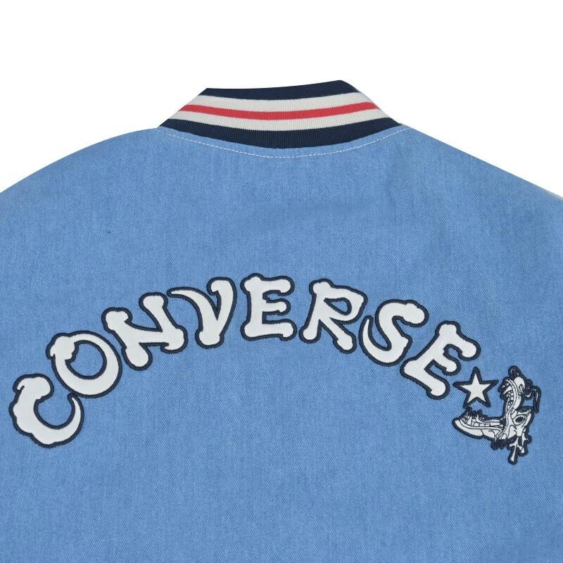 Converse FW23 Puffer Jacket Unisex Blue 10026807-A01